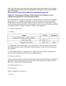 While we have taken steps to ensure the accuracy of this Internet version of the document, it is not the official version. Please refer to the official version in the FR publication, which appears on the Government Print