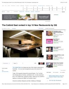 The Catbird Seat ranked in top 10 New Restaurants by GQ | The Tennessean | tennessean.com  JOBS CARS