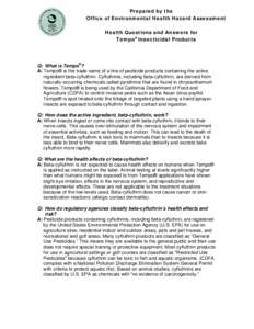 Environmental effects of pesticides / Cyfluthrin / Nitriles / Organofluorides / Pyrethroids / Inert / Shampoo / Tempo 20 wp / Chemistry / Organic chemistry / Pesticides