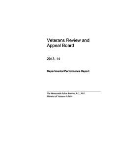 Government / Veterans Review and Appeal Board / Veterans Affairs Canada / Veteran