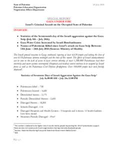 State of Palestine Palestine Liberation Organization Negotiation Affairs Department 24 July 2014