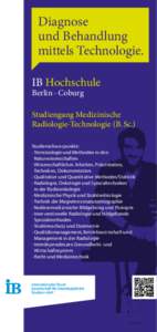 Diagnose und Behandlung mittels Technologie. IB Hochschule Berlin · Coburg