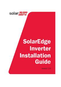 SolarEdge Installation Guide – MAN
