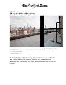   BIG DEAL The Rewards of Patience  Ángel Franco/The New York Times