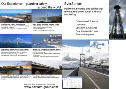 Our Experience – guarding safety around the world EverSense® Hardware, software and services for remote, real-time structural fitness