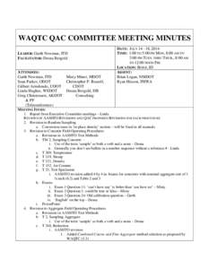 WAQTC EXECUTIVE COMMITTEE MEETING MINUTES
