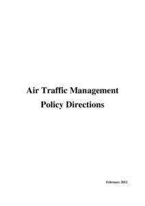 Air Traffic Management Policy Directions