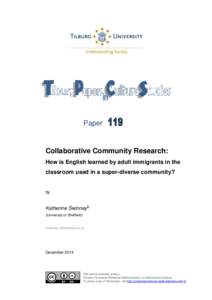 Collaborative Community Research: