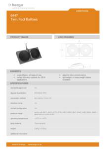 6447 Twin Foot Bellows PRODUCT IMAGE  LINE DRAWING