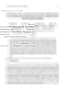 77  Genome Informatics 17(2): 77{Development of an Approach for Ab Initio Estimation of Compound-Induced Liver Injury Based on Global Gene