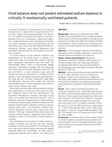 Critical Care and Resuscitation