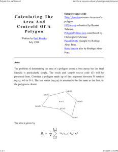 Polygon Area and Centroid