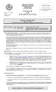 Assistant Chemist HHC, Exam 0161