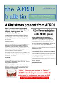 the AFRDI bulletin December 2012  Journal of the Australasian Furnishing Research