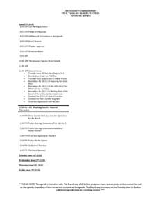 FERRY COUNTY COMMISSIONERS 290 E. Tessie Ave. Republic, WA[removed]TENTATIVE AGENDA June 25th, 2012 8:00 AM Call Meeting to Order