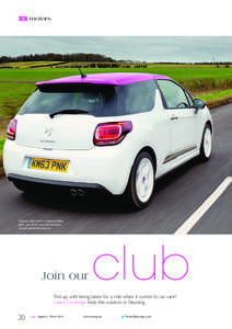 motors  Citroen’s stylish DS in a Special Edition pink - one of the cars club members can get special discounts on