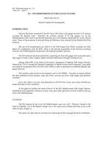 IOC Workshop Report No. 176 Annex IVc – page 12 IVc - IEO MEDITERRANEAN TIDE GAUGE STATION María Jesús García Instituto Español de Oceanografía