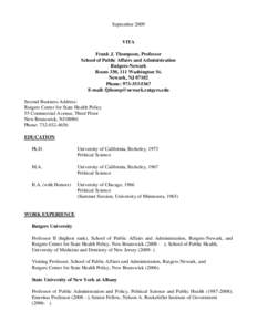 Management education / Management science / Public administration / Public policy / Year of birth missing / Rutgers University School of Public Affairs and Administration / Rutgers University / Rutgers–Newark / David H. Rosenbloom / Education in the United States / Academia / New Jersey