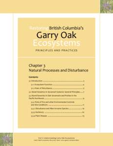 Chapter 3 Natural Processes and Disturbance  Restoring British Columbia’s Garry Oak Ecosystems