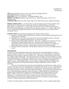 Evaluating Black Ash (Fraxinus nigra) Decline in the upper Mid-West