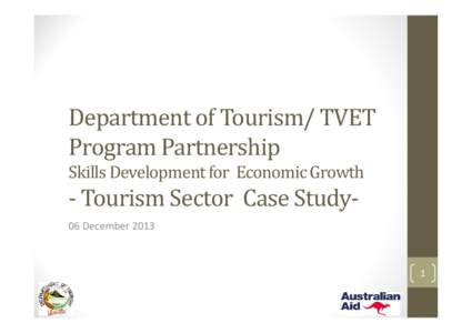 'TVET for Tourism' - Key Partnership Results 2013