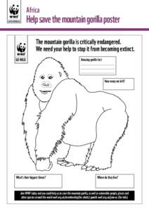 Africa  Help save the mountain gorilla poster GO WILD DOWNLOAD