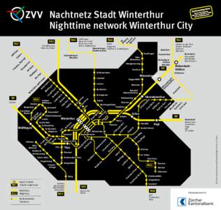 Nachtnetz Stadt Winterthur Nighttime network Winterthur City N61 Im Rä