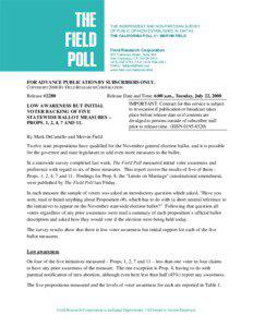 United States / California special election / California Proposition 85 / California Proposition 4 / Politics of the United States / California Proposition 8