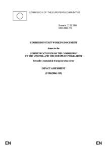 COMMISSION OF THE EUROPEAN COMMUNITIES  Brussels, [removed]SEC[removed]COMMISSION STAFF WORKING DOCUMENT