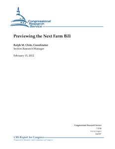 Previewing the Next Farm Bill