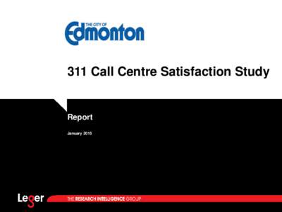 311 Call Centre Satisfaction Survey Results