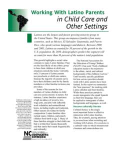 Working With Latino Parents in Child Care and Other Settings