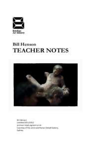 Bill Henson education guide