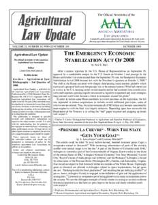 Law / Meat industry / American Agricultural Law Association / Food law / Goat / National Agricultural Law Center / Income tax in the United States / Livestock / Arlington County /  Virginia / Agricultural law / Agriculture / Food and drink