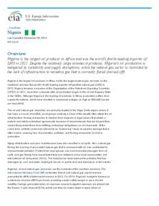 ‹ Countries  Nigeria Last Updated: December 30, 2013 full report