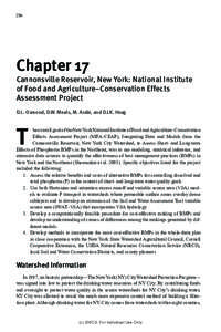 296  Chapter 17 Cannonsville Reservoir, New York: National Institute of Food and Agriculture–Conservation Effects Assessment Project