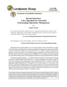 Military of Ecuador / United States Special Operations Command / Ecuador / Unconventional warfare / United States Southern Command / Rio Protocol / Special Operations Force / Special Forces / Military of Peru / Counter-terrorism / Military / Ecuadorian Army