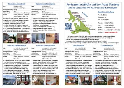 Usedom Ferienhaus und Usedom Ferienwohnung von Privat