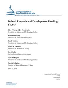 Federal Research and Development Funding: FY2017