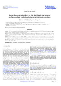 Lunar laser ranging test of the Nordtvedt parameterand a possible variation in the gravitational constant