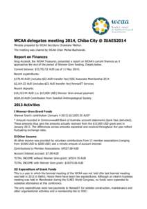 Microsoft Word - WCAA2014 Chiba report.doc