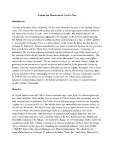 Prehistoric Africa / Middle Stone Age / Lithics / Aterian / Sahara / Acacus Mountains / Upper Paleolithic / Mousterian / Acheulean / Paleolithic / Stone Age / Pleistocene