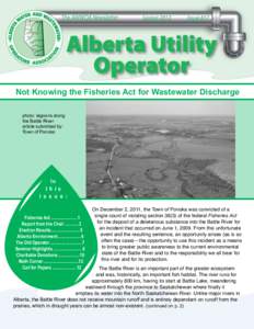 Not Knowing the Fisheries Act for Wastewater Discharge photo: lagoons along the Battle River article submitted by: Town of Ponoka