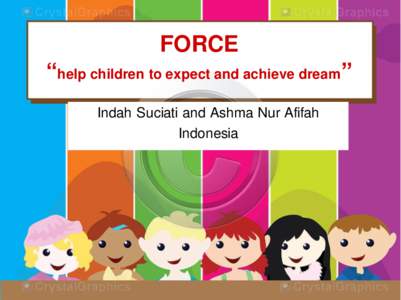 FORCE “help children to expect and achieve dream” Indah Suciati and Ashma Nur Afifah Indonesia  Where is Blora?