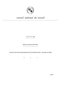 conseil national du travail _______________________________________________________________________________________ A V I S N° 1.336 -------------------------