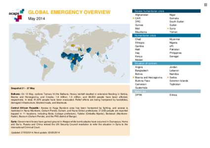 1  GLOBAL EMERGENCY OVERVIEW