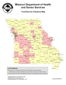 Missouri Department of Health and Senior Services Food Service Ordinance Map Atchison