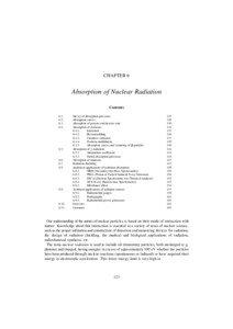 CHAPTER 6  Absorption of Nuclear Radiation