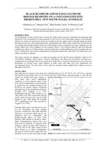 213  Regolith 2005 – Ten Years of CRC LEME BLACK BLUEBUSH AND OLD MAN SALTBUSH BIOGEOCHEMISTRY ON A CONTAMINATED SITE: