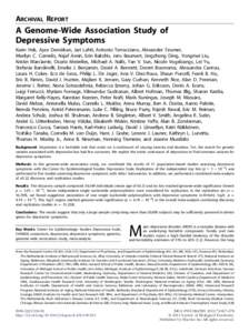 A Genome-Wide Association Study of Depressive Symptoms